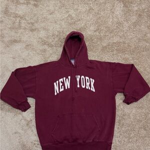 Brandy Melville Maroon New York Hoodie